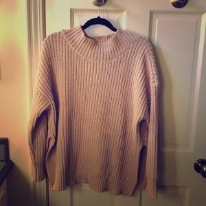 Mock neck chenille sweater
